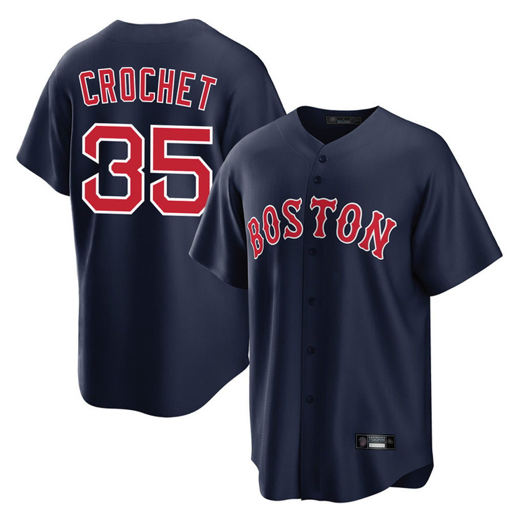 Blandc B.Red Sox #35 Garrett Crochet Player Navy Home Game Stitched Jerseys
