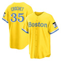 Blandc B.Red Sox #35 Garrett Crochet Player Yellow Home Game Stitched Jerseys