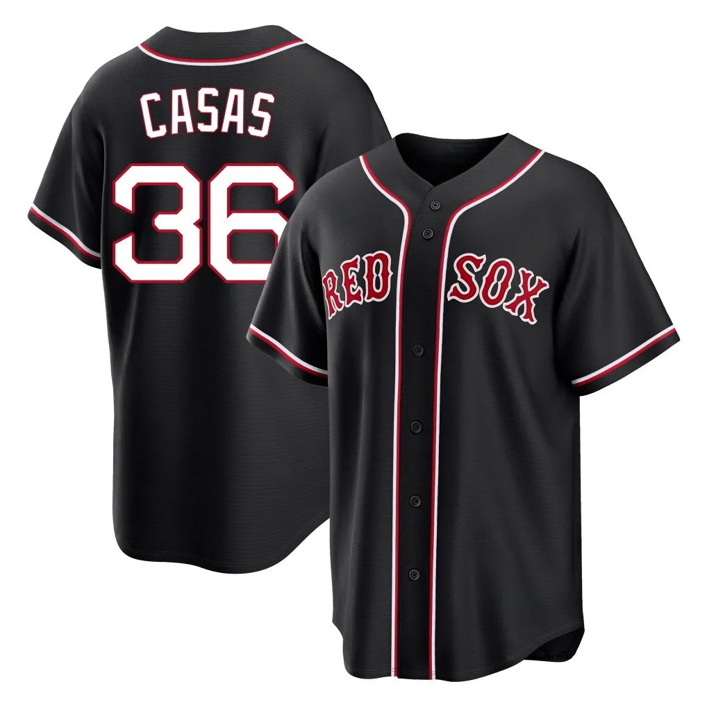 Blandc B.Red Sox #36 Triston Casas Player Black Out Home Game Stitched Jerseys