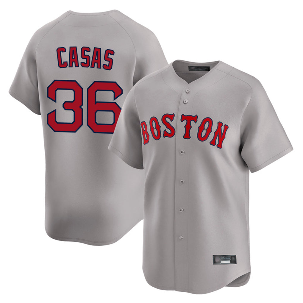 Blandc B.Red Sox #36 Triston Casas Player Gray Road Limited Home Game Stitched Jersey
