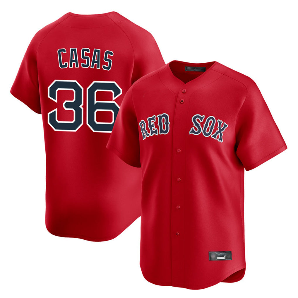 Blandc B.Red Sox #36 Triston Casas Player Red Limited Home Game Stitched Jersey