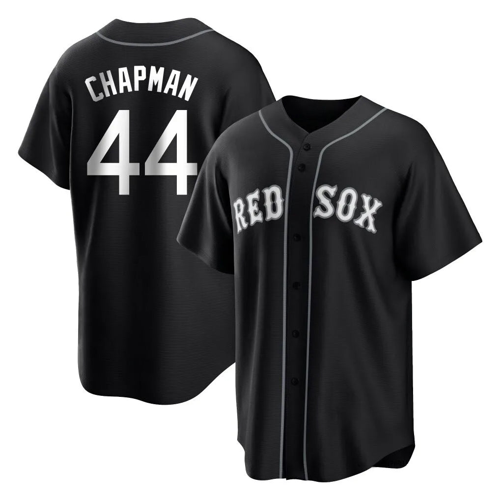 Blandc B.Red Sox #44 Aroldis Chapman Player Black Home Game Stitched Jerseys