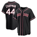 Blandc B.Red Sox #44 Aroldis Chapman Player Black Out Home Game Stitched Jerseys