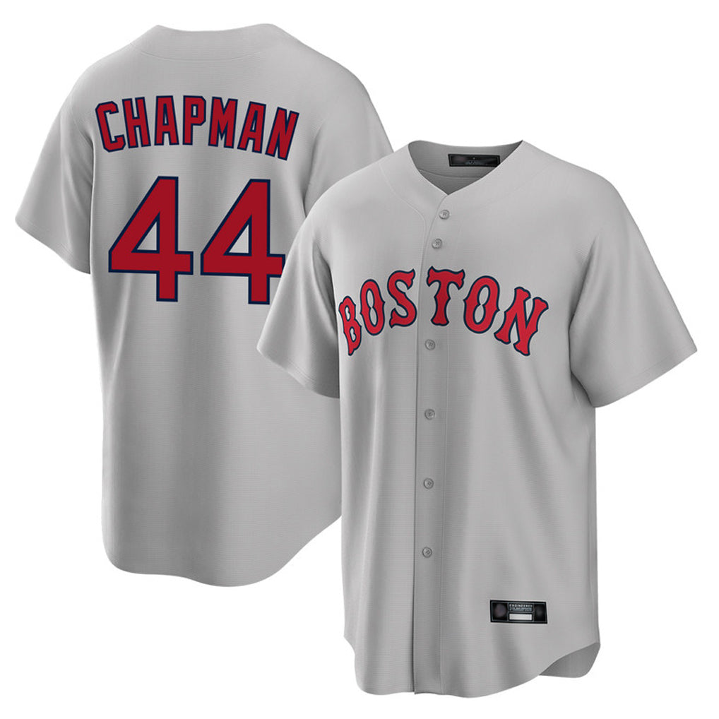 Blandc B.Red Sox #44 Aroldis Chapman Player Gray Road Home Game Stitched Jerseys