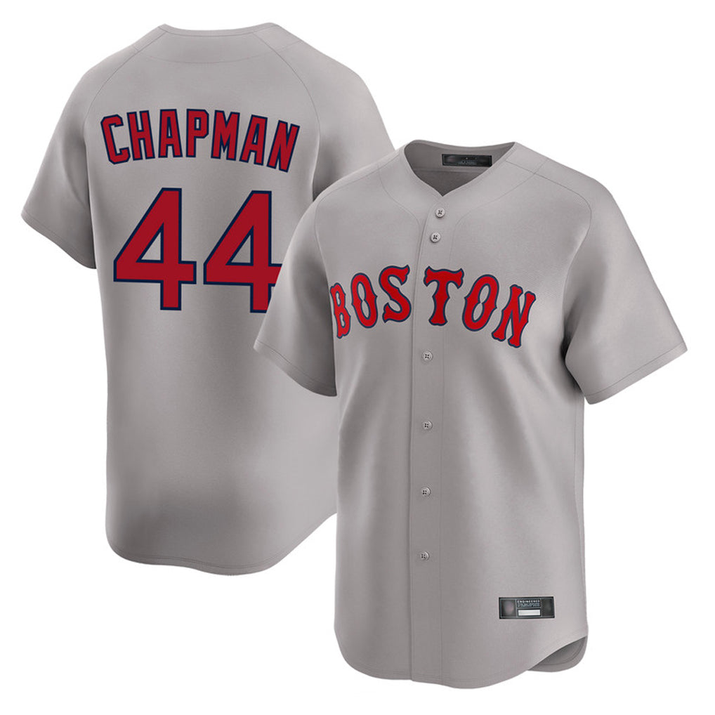 Blandc B.Red Sox #44 Aroldis Chapman Player Gray Road Limited Home Game Stitched Jerseys