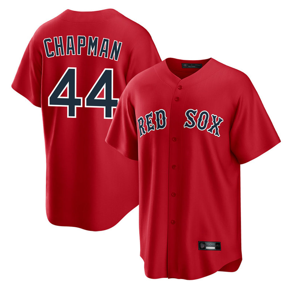 Blandc B.Red Sox #44 Aroldis Chapman Player Red Home Game Stitched Jerseys