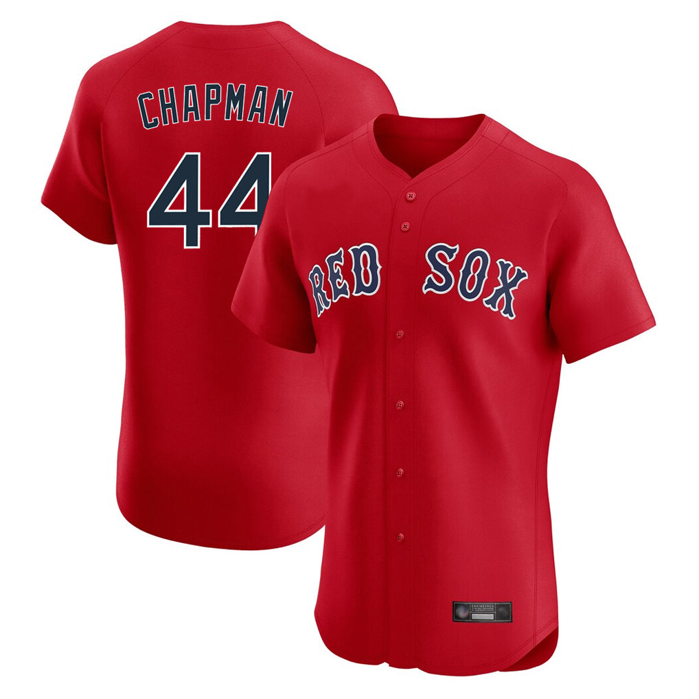 Blandc B.Red Sox #44 Aroldis Chapman Player Red Limited Elite Home Game Stitched Jerseys