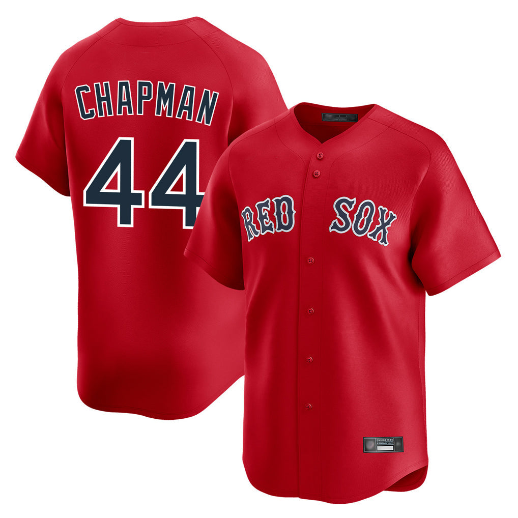 Blandc B.Red Sox #44 Aroldis Chapman Player Red Limited Home Game Stitched Jerseys