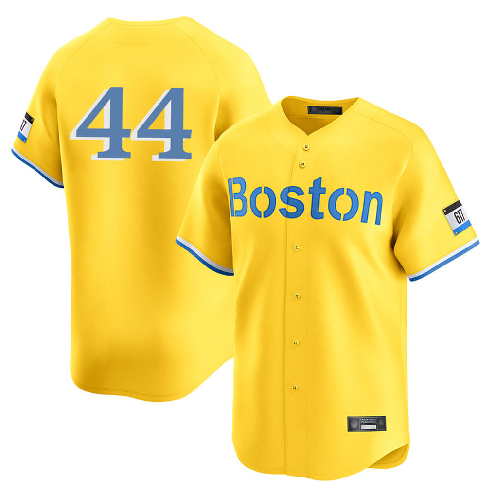 Blandc B.Red Sox #44 Aroldis Chapman Player Yellow Limited Home Game Stitched Jerseys