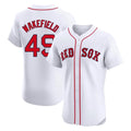 Blandc B.Red Sox #49 Tim Wakefield Player White Limited Elite Home Game Stitched Jerseys