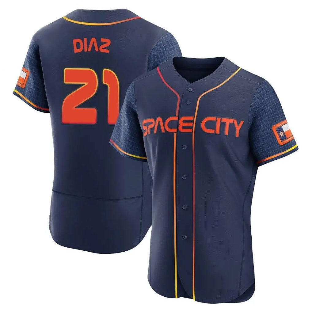 Blandc H.Astros #21 Yainer Diaz Player Navy City Connect Limited Elite Home Stitched Jerseys