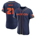 Blandc H.Astros #21 Yainer Diaz Player Navy City Connect Limited Elite Home Stitched Jerseys