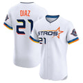Blandc H.Astros #21 Yainer Diaz Player White City Connect Limited Elite Home Stitched Jerseys