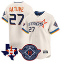 Blandc H.Astros #27 Jose Altuve Player Cream City Connect Texas Patch Vapor Premier Limited Home Stitched Jerseys