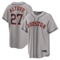 Blandc H.Astros #27 Jose Altuve Player Gray Home Game Stitched Jerseys