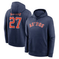 Blandc H.Astros #27 Jose Altuve Player Navy Club Fleece Pullover Hoodie Stitched Jerseys