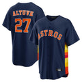 Blandc H.Astros #27 Jose Altuve Player Navy Home Game Stitched Jerseys