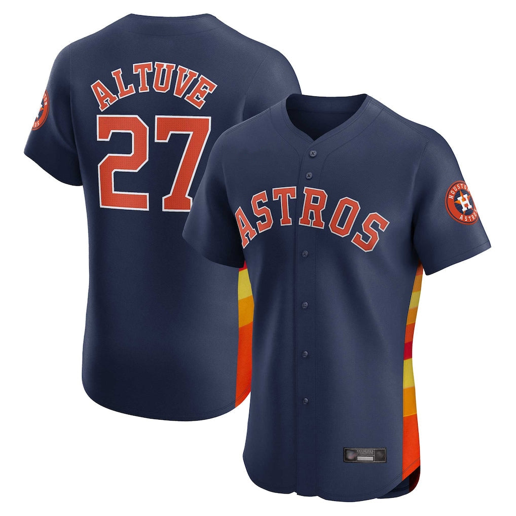 Blandc H.Astros #27 Jose Altuve Player Navy Limited Elite Home Stitched Jerseys