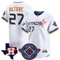 Blandc H.Astros #27 Jose Altuve Player White City Connect Texas Patch Vapor Premier Limited Home Stitched Jerseys
