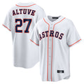 Blandc H.Astros #27 Jose Altuve Player White Home Game Stitched Jerseys