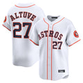 Blandc H.Astros #27 Jose Altuve Player White Home Limited Stitched Jerseys