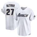 Blandc H.Astros #27 Jose Altuve Player White Throwback Cooperstown Collection Limited Stitched Jerseys