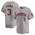 Blandc H.Astros #3 Jeremy Pe?a Player Gray Home Limited Stitched Jerseys