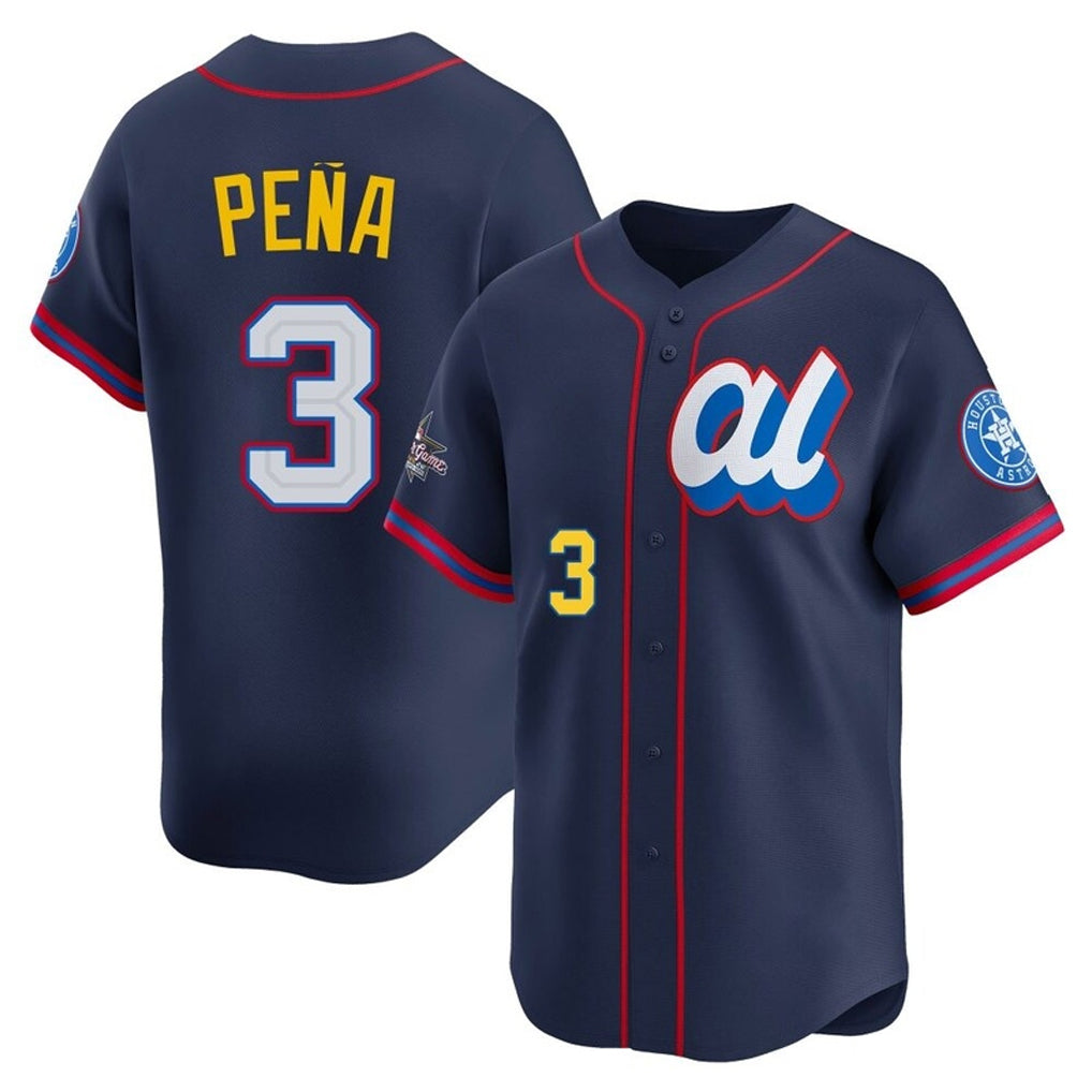 Blandc H.Astros #3 Jeremy Pe?a Player Navy American League All-Star Game Limited Stitched Jerseys