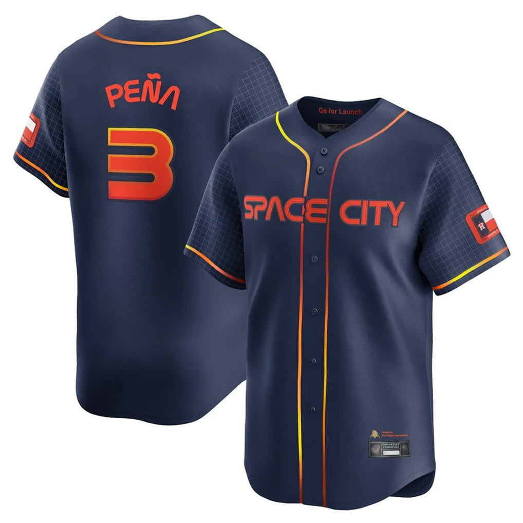 Blandc H.Astros #3 Jeremy Pe?a Player Navy City Connect Home Limited Stitched Jerseys