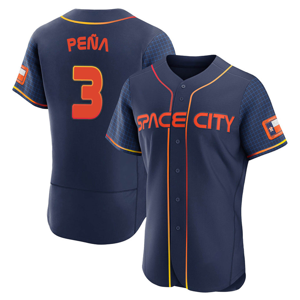 Blandc H.Astros #3 Jeremy Pe?a Player Navy City Connect Limited Elite Home Stitched Jerseys