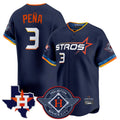 Blandc H.Astros #3 Jeremy Pe?a Player Navy City Connect Texas Patch Vapor Premier Limited Home Stitched Jerseys