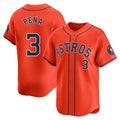 Blandc H.Astros #3 Jeremy Pe?a Player Orange Home Limited Stitched Jerseys