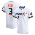 Blandc H.Astros #3 Jeremy Pe?a Player White City Connect Limited Elite Home Stitched Jerseys