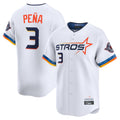 Blandc H.Astros #3 Jeremy Pe?a Player White City Connect Limited Home Stitched Jerseys
