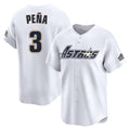 Blandc H.Astros #3 Jeremy Pe?a Player White Throwback Cooperstown Collection Limited Stitched Jerseys