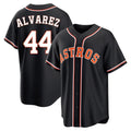 Blandc H.Astros #44 Yordan Alvarez Player Black Fashion Out Home Game Stitched Jerseys