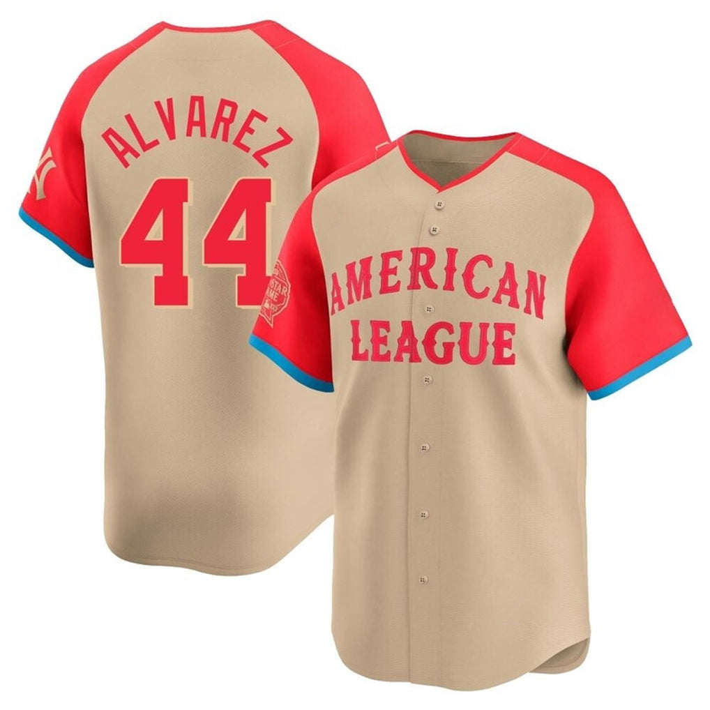 Blandc H.Astros #44 Yordan Alvarez Player Cream American League All-Star Game Limited Stitched Jerseys