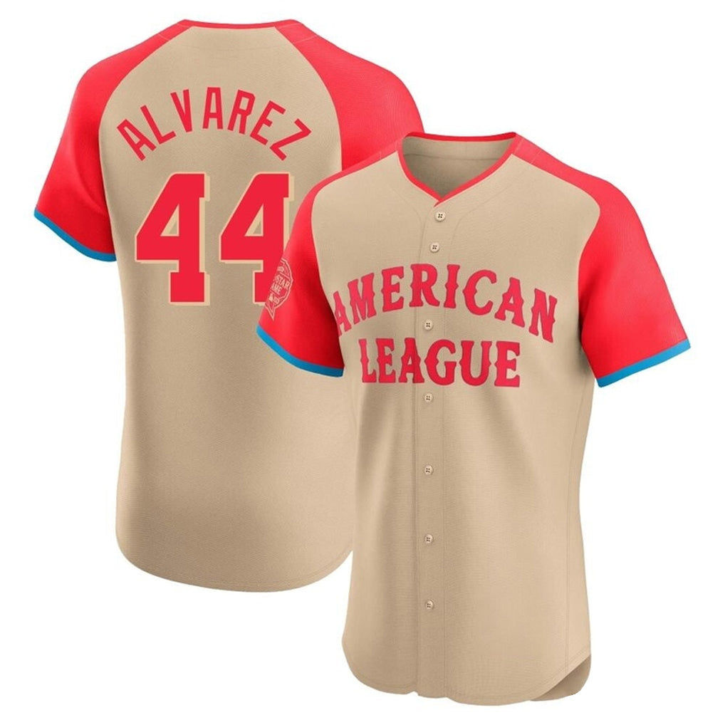 Blandc H.Astros #44 Yordan Alvarez Player Cream American League All-Star Limited Elite Home Stitched Jerseys