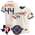 Blandc H.Astros #44 Yordan Alvarez Player Cream City Connect Texas Patch Vapor Premier Limited Home Stitched Jerseys