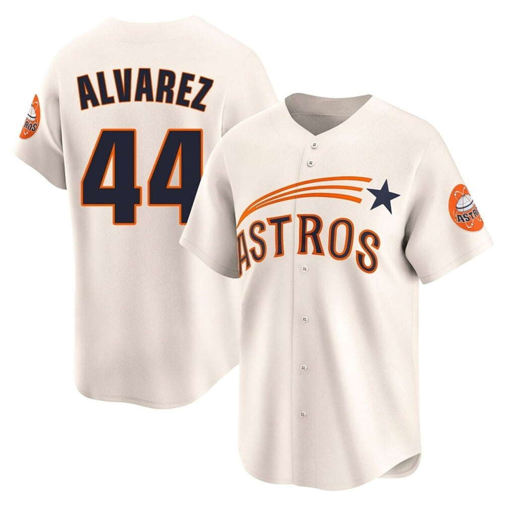 Blandc H.Astros #44 Yordan Alvarez Player Cream Throwback Cooperstown Collection Limited Stitched Jerseys