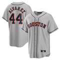 Blandc H.Astros #44 Yordan Alvarez Player Gray Home Game Stitched Jerseys