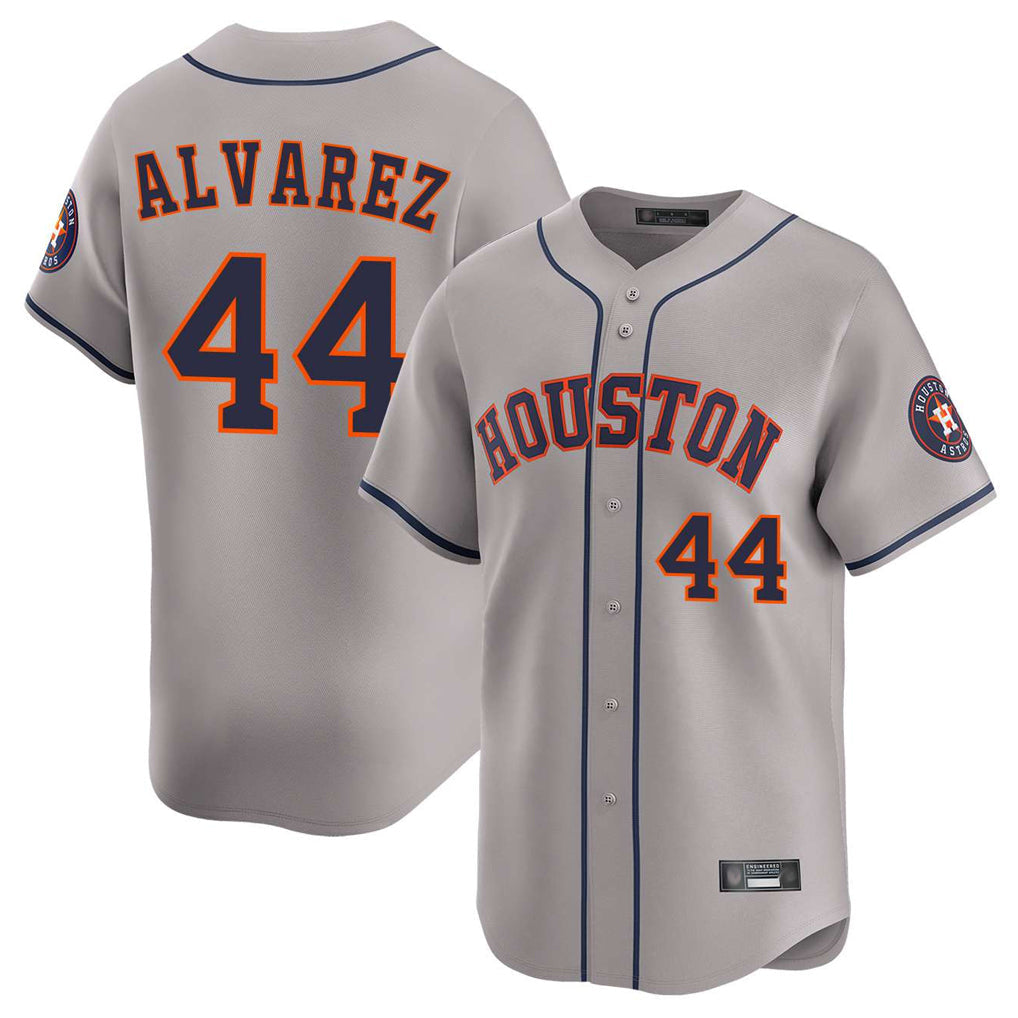 Blandc H.Astros #44 Yordan Alvarez Player Gray Home Limited Stitched Jerseys