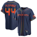 Blandc H.Astros #44 Yordan Alvarez Player Navy City Connect Home Game Stitched Jerseys