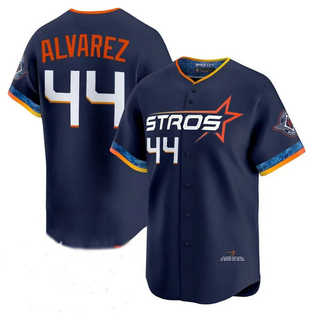 Blandc H.Astros #44 Yordan Alvarez Player Navy City Connect Limited Home Stitched Jerseys