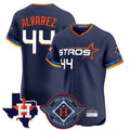 Blandc H.Astros #44 Yordan Alvarez Player Navy City Connect Texas Patch Vapor Premier Limited Elite Home Stitched Jerseys