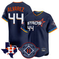 Blandc H.Astros #44 Yordan Alvarez Player Navy City Connect Texas Patch Vapor Premier Limited Home Stitched Jerseys