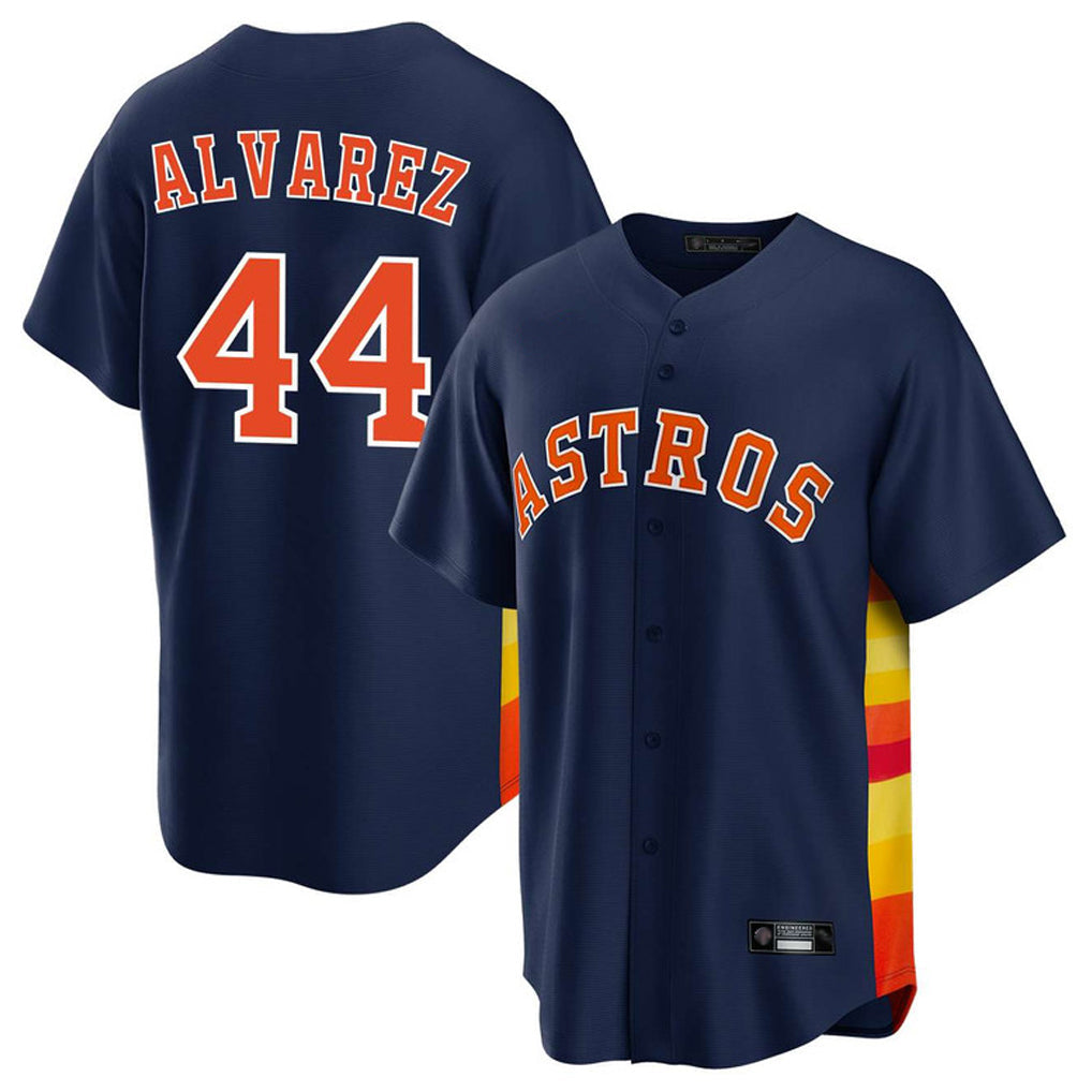 Blandc H.Astros #44 Yordan Alvarez Player Navy Home Game Stitched Jerseys