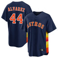 Blandc H.Astros #44 Yordan Alvarez Player Navy Home Game Stitched Jerseys