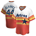 Blandc H.Astros #44 Yordan Alvarez Player Rainbow Cooperstown Collection T-shirt Stitched Jerseys
