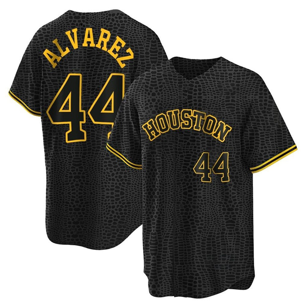 Blandc H.Astros #44 Yordan Alvarez Player Snake Skin City Home Game Stitched Jerseys
